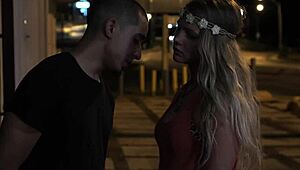 Tied Teen Babe Rides Cock Roughly Outdoors