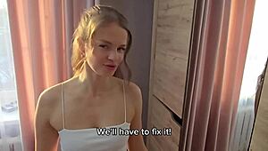 stepsisters tease with morning pussy workouts involving blowjobs and hardcore fucking