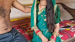 Pados Wali Bhabhi Ko Green Sadi Mein Choda Bhabhi Ki Chudai