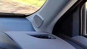 Housewife Pulled Over for Naughty Public Masturbation in Layby