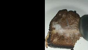 This cake is topped with delicious cum