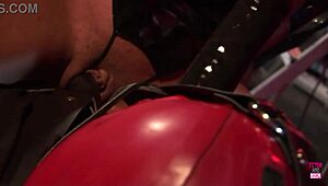 Brunette Ties Guy Up, Rides His Cock and Strapon