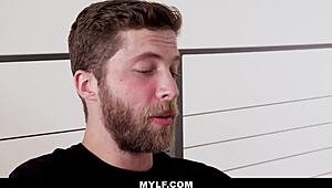 Mature blonde milf Alura Jenson gets cum on her monster tits