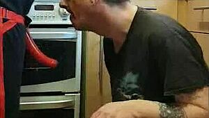 Pegging Boyfriend's Ass in Kitchen, Public Cornfield, and Bathroom with Ass to Mouth