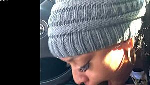 ebony snowboarder gives blowjob