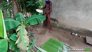 sex party in grandmas local hut with hardcore group fucking and creampie