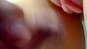 rubbing against her curvy body