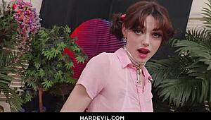 Watch the cute pervert slut get dominated in hardcore action