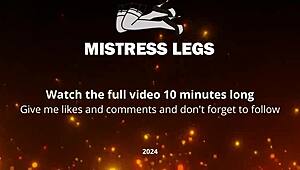 POV of big mistress ass facesitting and foot gagging.