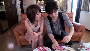 why is this japanese teen couple having intense sex in jav porn?