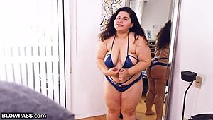 hey, wanna see bbw stepmom karla lane give a sloppy blowjob?