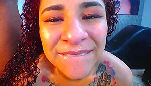 hey, check out this blowjob with tits and cum on face 😏