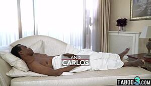 teen mina k wakes up grandpa and interracial fucks his big black cock