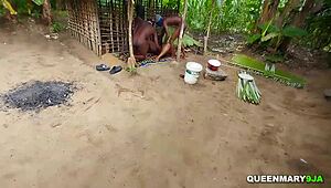 sex party in grandmas local hut with hardcore group fucking and creampie