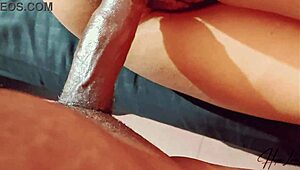 Passionate Hot Slutty College Girl Feels Her Tight Pussy Stretched by Monster Cock in Bedroom