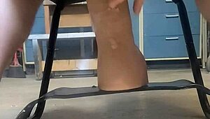 Big hankeys rides dildo on bouncy sex chair 😍