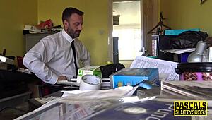 Handcuffed milf submissive throated for cum in bdsm reality