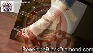penelope black diamond in sexy outfit! anal toys preview with big tits ass!!