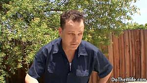 AJ Estrada Screws Fuck Buddy While Cuckold Husband Watches