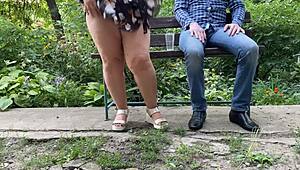 Hot Nectar From Mother-In-Law's Pussy Right Outside