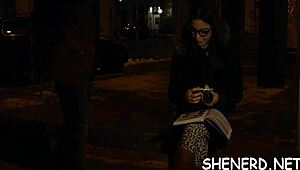 Nerdy Playgirl Impaled On Strapon