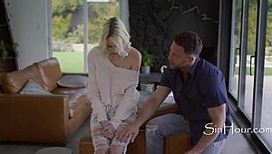 wife cheats in cinema, crying for forbidden fertility