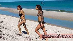 Triple anal gangbang bondage rough