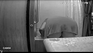 jennifer bent over washing the shower