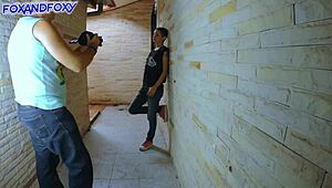 PHOTO SHOOT TURNS INTO HOT SEX IN PUBLIC ALLEY, FUCKING OUTDOOR WITH TIGHT TEEN PUSSY!