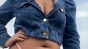 Exhibitionist Woman Leaves Man Hard On Beach, Grabs And Feels His Size While Flashing