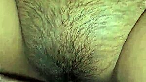 latina wife in black panties gets cum shot.