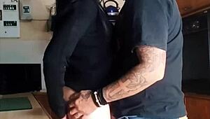 His best friend fucks me in the kitchen