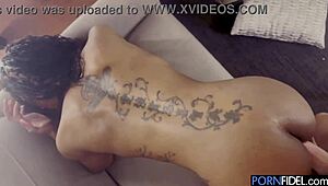 Super Hot Ebony Lacey London Rough And Passionate Sex With Creampie