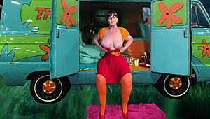 eating granny velma dinkley's mysteriously sweet pussy in that scooby costume