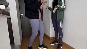 lesbian sex with the trainer that my cuckold husband pays me?