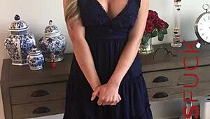 Busty blonde milf ellie lilly strips naked for casting