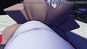 Roblox slut caught and intensely used on public beach