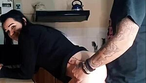 His best friend fucks me in the kitchen