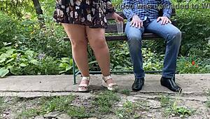 Hot Nectar From Mother-In-Law's Pussy Right Outside