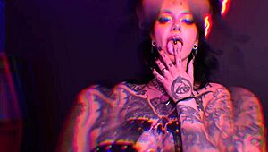 Tattooed charmer Aurora Anarchy gets a CREAMPIE from her lover.