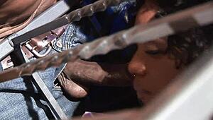 Hey, check out this ebony threesome with big cocks