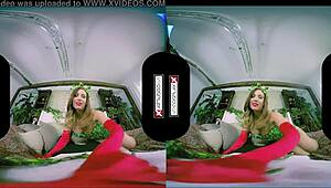 poison ivy xxx cosplay vr with a stunning redhead in the garage