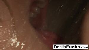 dahlia's naughty shower masturbation getting all wet and sexy 😈