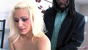 petite blonde teen tricked into first interracial bbc sex with big black cock