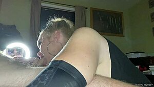 jenna jaymes slurps on that huge cock deepthroat style 😋