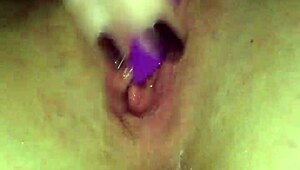 the wet wife enjoys lesbian masturbation in her private moment.