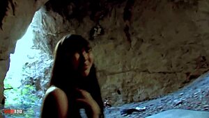 natural bigtits asian pornstar sharon lee anal sex in a cave rough and quick 😈