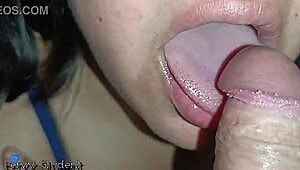 Teen swallows semen in group scene