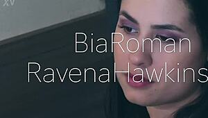 Tied up brunette goddess gets feet worshipped and tickled by submissive redhead 😍