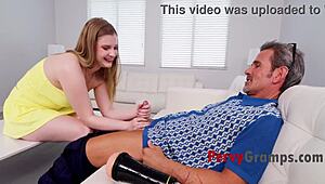 Old man aims to fuck young step granddaughter